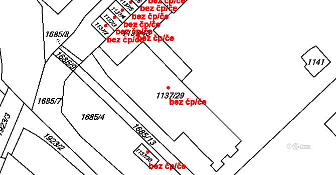 Zbýšov 41344502 na parcele st. 1137/29 v KÚ Zbýšov u Oslavan, Katastrální mapa
