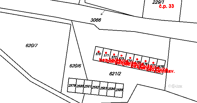 Olešnice v Orlických horách 49856502 na parcele st. 570 v KÚ Olešnice v Orlických horách, Katastrální mapa