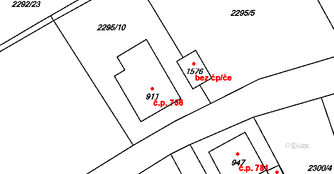 Mikulášovice 756 na parcele st. 911 v KÚ Mikulášovice, Katastrální mapa