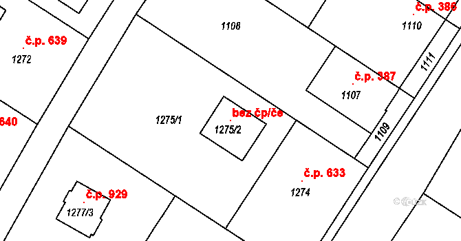 Studénka 119553503 na parcele st. 1275/2 v KÚ Studénka nad Odrou, Katastrální mapa