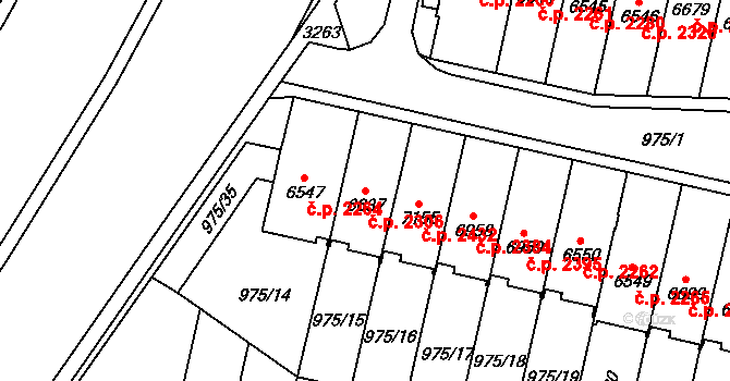 Cheb 2306 na parcele st. 6637 v KÚ Cheb, Katastrální mapa