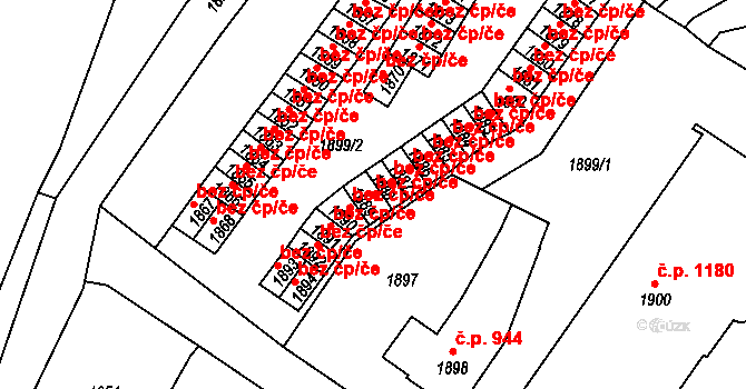 Ústí nad Labem 38848503 na parcele st. 1889 v KÚ Střekov, Katastrální mapa