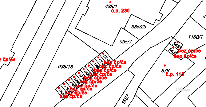 Prachatice 39936503 na parcele st. 1760/1 v KÚ Prachatice, Katastrální mapa
