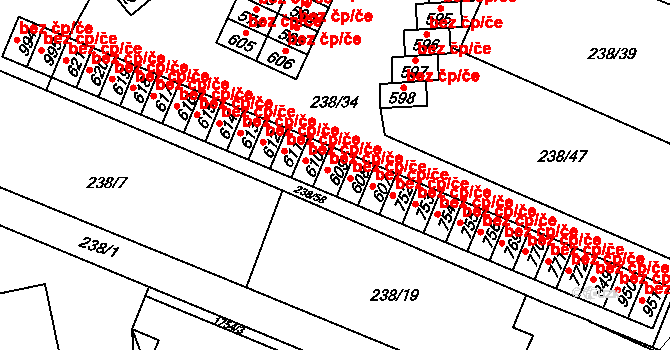 Nová Včelnice 41040503 na parcele st. 609 v KÚ Nová Včelnice, Katastrální mapa