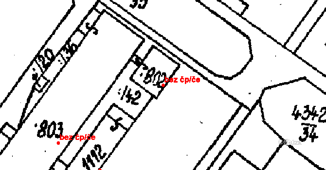 Kobylí 47110503 na parcele st. 802 v KÚ Kobylí na Moravě, Katastrální mapa