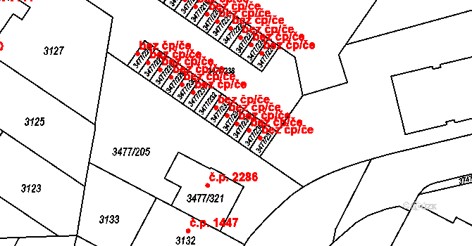 Praha 48429503 na parcele st. 3477/235 v KÚ Břevnov, Katastrální mapa
