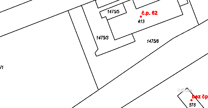 Skuhrov nad Bělou 49465503 na parcele st. 414 v KÚ Skuhrov nad Bělou, Katastrální mapa