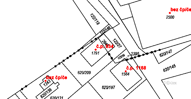 Lobeček 834, Kralupy nad Vltavou na parcele st. 2649 v KÚ Lobeček, Katastrální mapa
