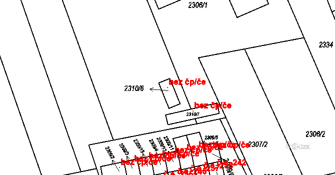 Rousínov 119191504 na parcele st. 2310/8 v KÚ Rousínov u Vyškova, Katastrální mapa