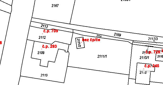 Dolní Lutyně 121435504 na parcele st. 2111/2 v KÚ Dolní Lutyně, Katastrální mapa