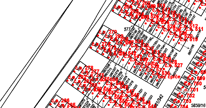 Pístov 272, Jihlava na parcele st. 585 v KÚ Pístov u Jihlavy, Katastrální mapa