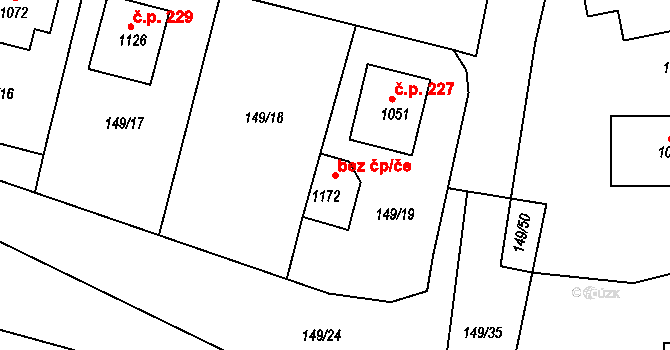 Sýkořice 147825504 na parcele st. 1172 v KÚ Sýkořice, Katastrální mapa
