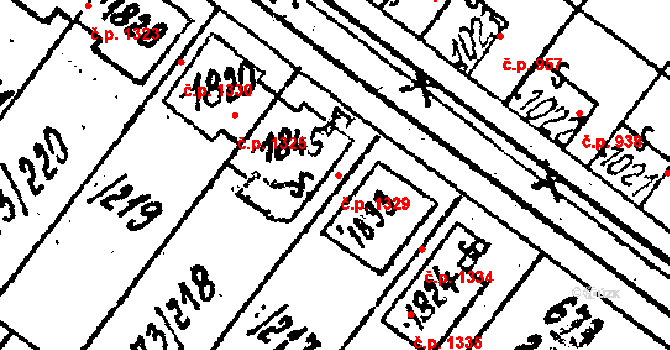 Lanžhot 1329 na parcele st. 1846 v KÚ Lanžhot, Katastrální mapa