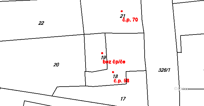Jihlava 44526504 na parcele st. 19 v KÚ Antonínův Důl, Katastrální mapa