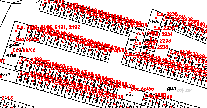 Podlesí 2178,2179, Havířov na parcele st. 484/380 v KÚ Bludovice, Katastrální mapa