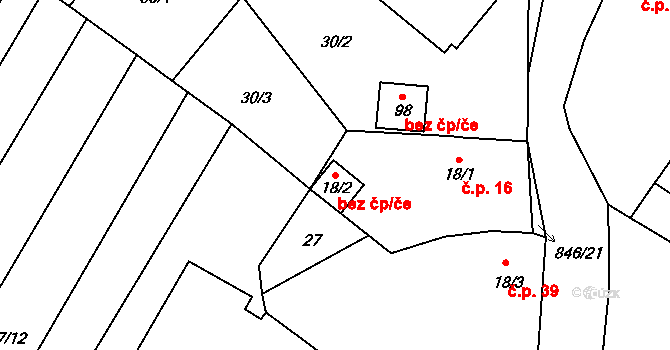 Lhotice 48924504 na parcele st. 18/2 v KÚ Lhotice u Jemnice, Katastrální mapa