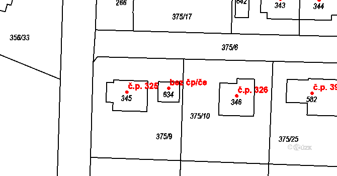 Ždírec nad Doubravou 49572504 na parcele st. 634 v KÚ Ždírec nad Doubravou, Katastrální mapa