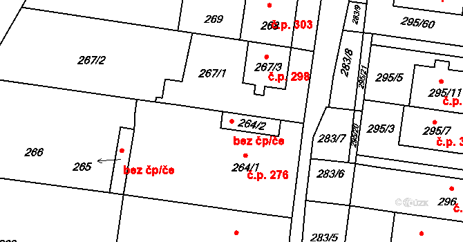 Opatovice 50259504 na parcele st. 264/2 v KÚ Opatovice u Rajhradu, Katastrální mapa