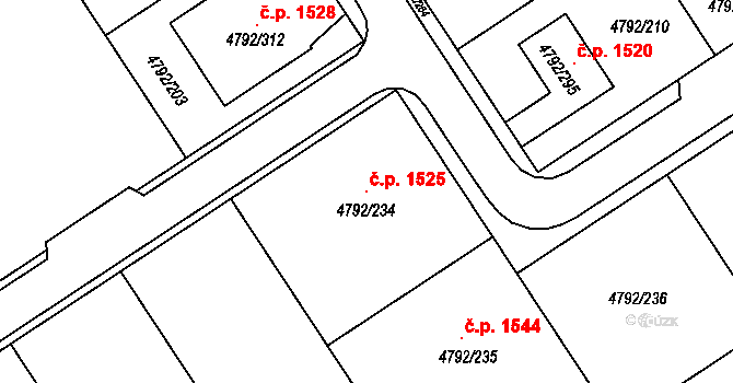 Hustopeče 1525 na parcele st. 4792/234 v KÚ Hustopeče u Brna, Katastrální mapa