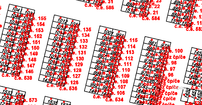 Řetenice 121, Teplice na parcele st. 997 v KÚ Teplice-Řetenice, Katastrální mapa
