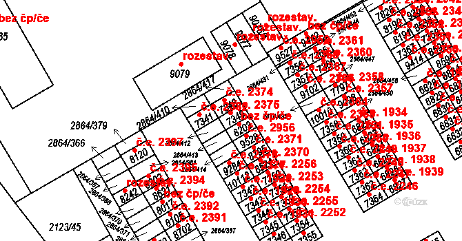 Hodonín 2375 na parcele st. 7349 v KÚ Hodonín, Katastrální mapa