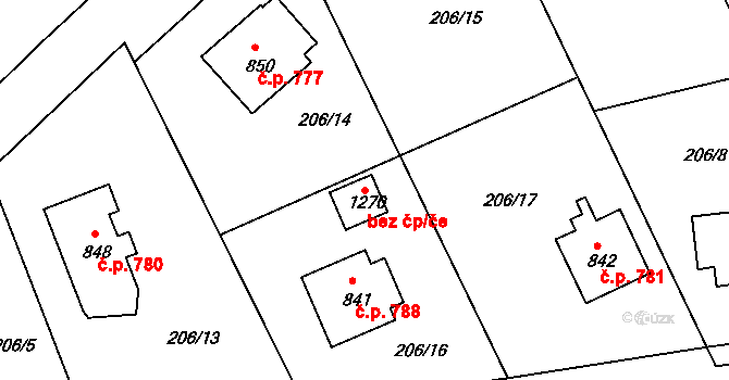 Blovice 39976505 na parcele st. 1270 v KÚ Blovice, Katastrální mapa