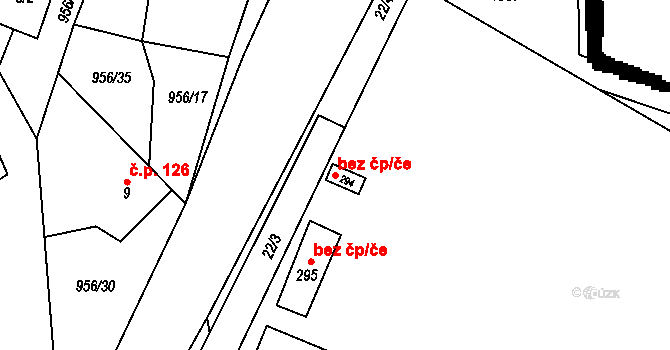 Libčeves 40021505 na parcele st. 294 v KÚ Libčeves, Katastrální mapa