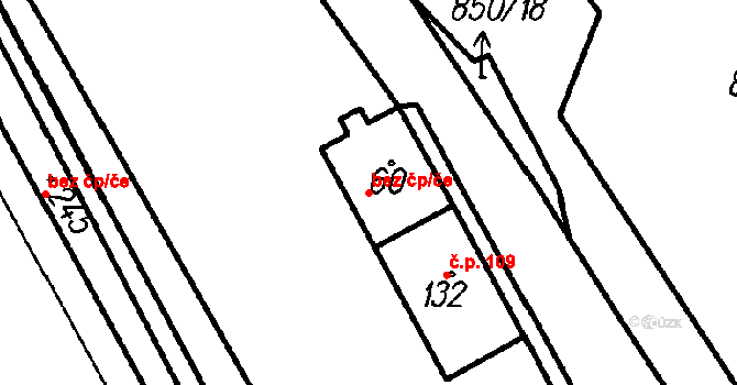 Oloví 41954505 na parcele st. 60 v KÚ Hory u Oloví, Katastrální mapa