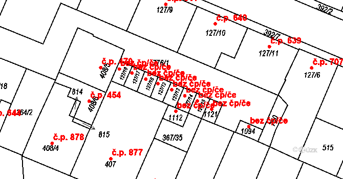 Kralupy nad Vltavou 49094505 na parcele st. 127/13 v KÚ Lobeč, Katastrální mapa