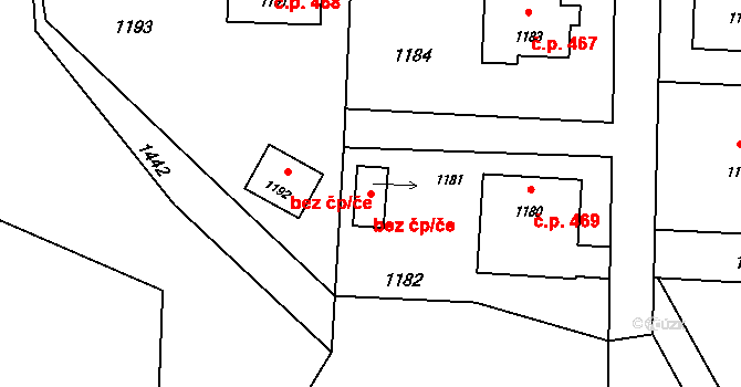 Těrlicko 50088505 na parcele st. 1181 v KÚ Horní Těrlicko, Katastrální mapa