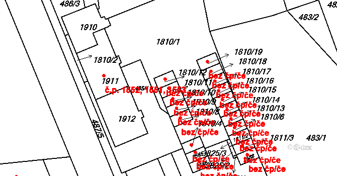 Lysá nad Labem 50320505 na parcele st. 1810/11 v KÚ Lysá nad Labem, Katastrální mapa