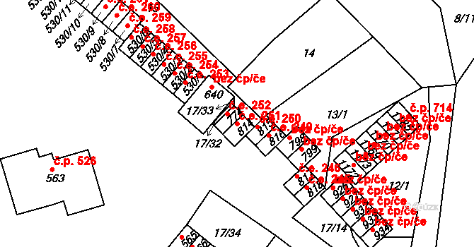 Bohosudov 251, Krupka na parcele st. 814 v KÚ Bohosudov, Katastrální mapa