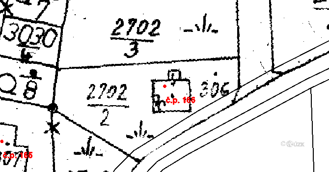 Chodská Lhota 166 na parcele st. 306 v KÚ Chodská Lhota, Katastrální mapa