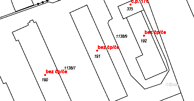 Kožichovice 38335506 na parcele st. 191 v KÚ Kožichovice, Katastrální mapa