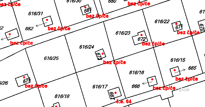 Loučovice 38393506 na parcele st. 673 v KÚ Loučovice, Katastrální mapa