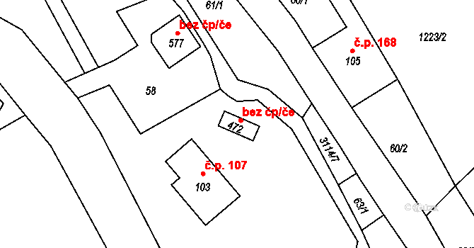 Jablonné v Podještědí 38532506 na parcele st. 472 v KÚ Heřmanice v Podještědí, Katastrální mapa