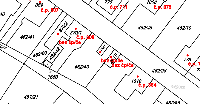 Třebechovice pod Orebem 40313506 na parcele st. 1661 v KÚ Třebechovice pod Orebem, Katastrální mapa