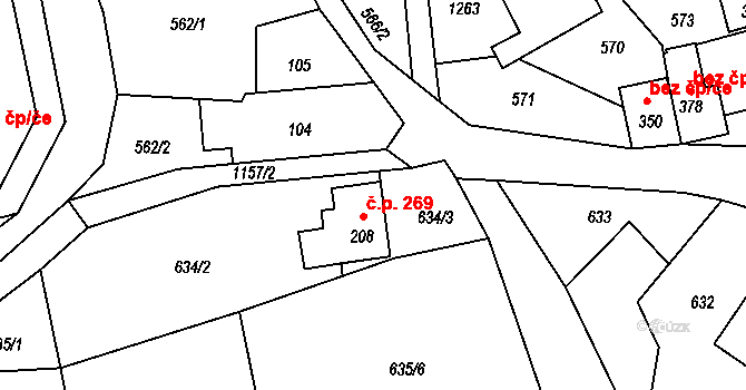 Bohdíkov 41968506 na parcele st. 208 v KÚ Dolní Bohdíkov, Katastrální mapa