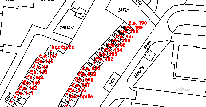 Brno 42460506 na parcele st. 1666/15 v KÚ Starý Lískovec, Katastrální mapa