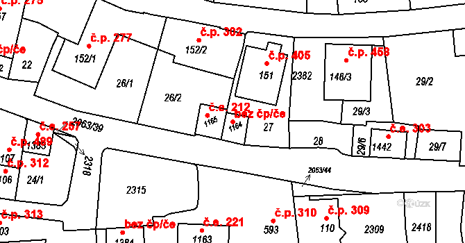 Brtnice 49143506 na parcele st. 1164 v KÚ Brtnice, Katastrální mapa