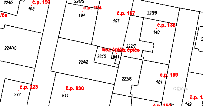 Neratovice 120743507 na parcele st. 3215 v KÚ Neratovice, Katastrální mapa
