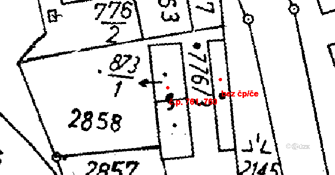Kamenický Šenov 760,761 na parcele st. 873/1 v KÚ Kamenický Šenov, Katastrální mapa