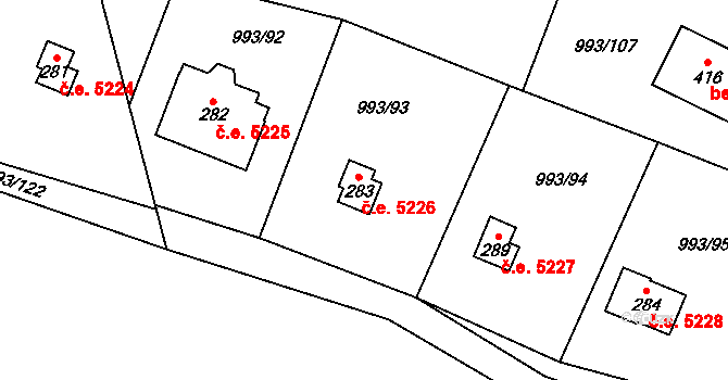 Kozojedy 226, Katastrální mapa