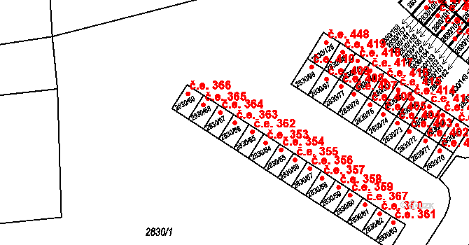Rumburk 1 363, Rumburk na parcele st. 2830/66 v KÚ Rumburk, Katastrální mapa