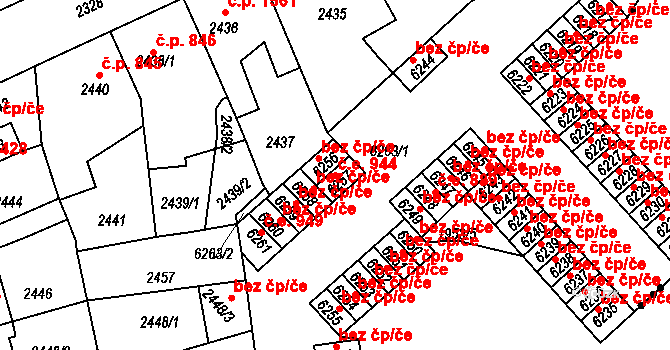 Kročehlavy 944, Kladno na parcele st. 6257 v KÚ Kročehlavy, Katastrální mapa