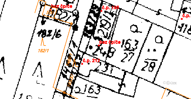 Kostelní Lhota 40078507 na parcele st. 248 v KÚ Kostelní Lhota, Katastrální mapa