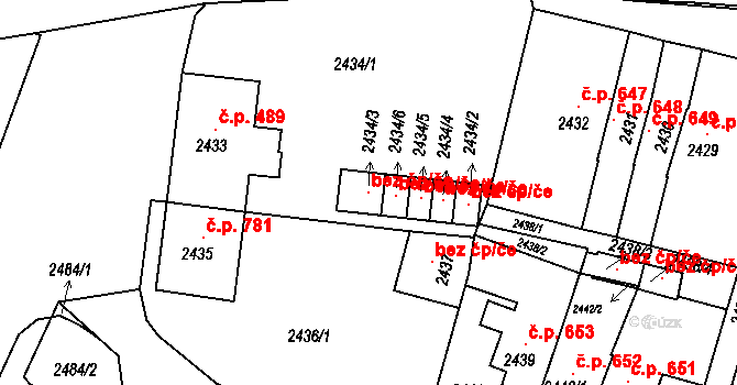 Rýmařov 40188507 na parcele st. 2434/3 v KÚ Rýmařov, Katastrální mapa