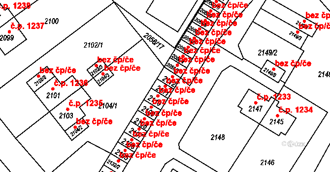 Sokolov 44372507 na parcele st. 2111 v KÚ Sokolov, Katastrální mapa