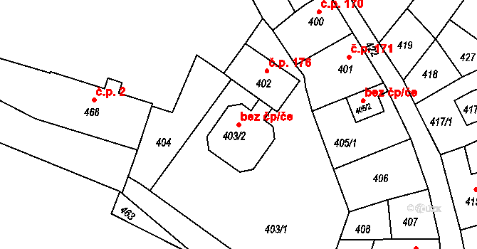 Litoměřice 47601507 na parcele st. 403/2 v KÚ Litoměřice, Katastrální mapa