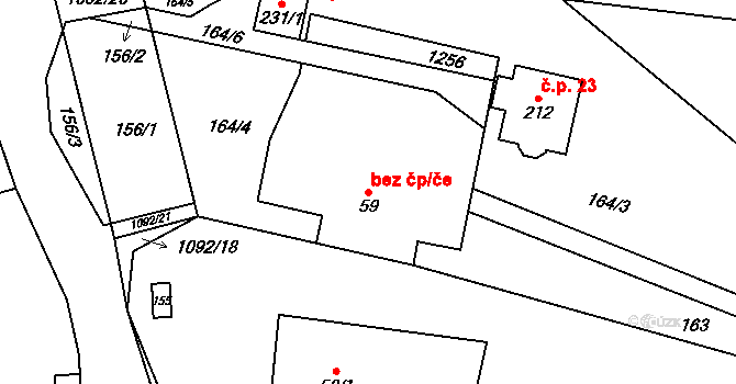 Velká Skrovnice 49707507 na parcele st. 59 v KÚ Velká Skrovnice, Katastrální mapa